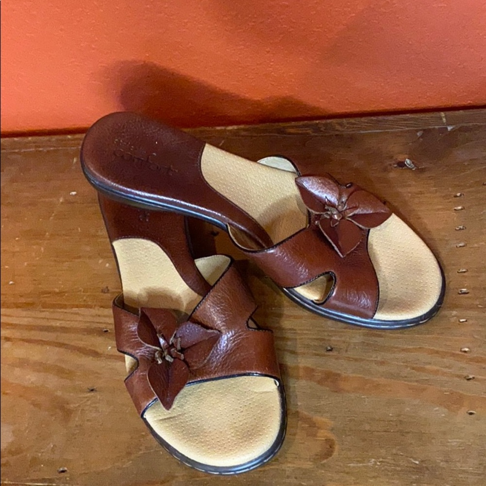 Strictly Comfort brown mule sandal in size 7.